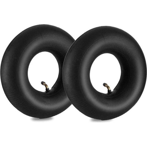 Lot de 2 Chambres à Air 4.10/3.50-4 pour Brouette Tondeuse Chariot Monocycle avec Valve (1/3)