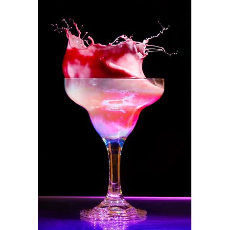 Tableau decoration cuisine cocktail rose Toile imprimée