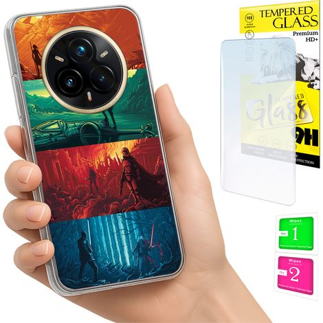 Schutzhülle für Realme 14 Pro+ 5G / 14 Pro Plus 5G: Rückseite + 9H-Glas (1/5)