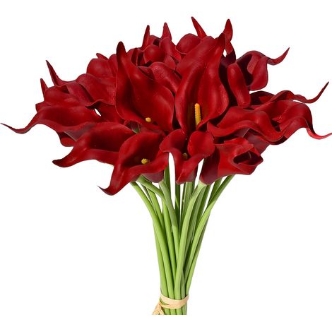 Fleur Artificielle Calla - Tige en Plastique - Fleurs en Polyuréthane Souple - Décoration Intérieure et Événements - Bouquet ou Centre de Table - 1 Pièce (1/5)