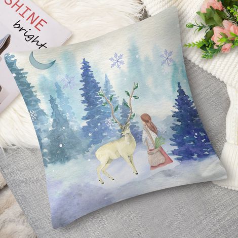 Housse de coussin ours polaire, blanc (1/5)