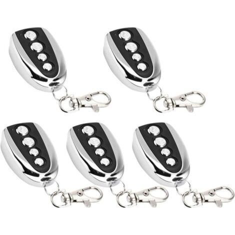 Lot de 5/10 ouvre-porte de garage électrique à télécommande, 433 MHz pour clonage de portail, de garage, de clonage électrique universel (5 pièces) (1/5)