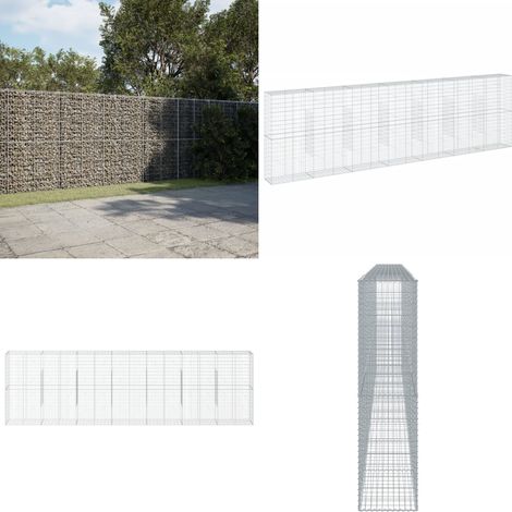 vidaXL Gabione mit Deckel 700x50x200 cm Verzinktes Eisen (1/5)