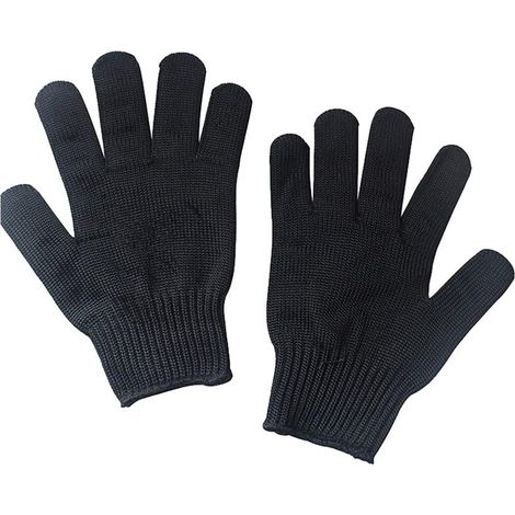 Gants résistants aux coupures, 1 paire de gants de travail résistants aux coupures en fil d'acier inoxydable gants anti-coupures manches de bras for boucher pêche jardin Protection des mains gant de t (1/5)