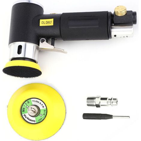 Jeffergarden Ponceuse d'angle pneumatique 3 pouces 2 pouces Meulage et polissage Orbit 15000 tr/min 1/4 pouce