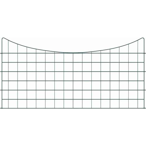 Maison Exclusive - Teichzaun Set 5 pcs Grün 100 x 50 cm Stahl