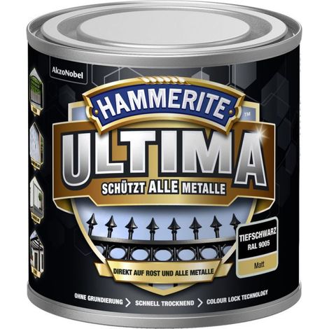 HAMMERITE Metallschutz-Lack ULTIMA Tiefschwarz Matt 250ml - 5379743