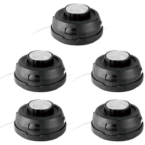 5x Trade-Shop Universal Trimmerkopf/Fadenkopf/Spulenkopf mit M10 Linksgewinde für die meisten Rasenmäher Rasentrimmer (1/3)