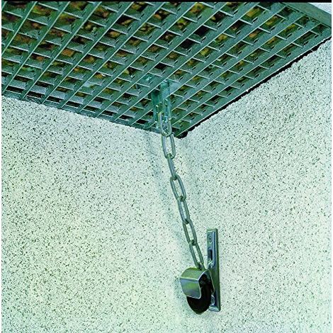 Abus Gs40 Spranga per Griglie, Set di 2, Blocco Antieffrazione per Grate Da Cantina e Pozzi di Luce In Plastica, Catena Variabile, Livello di Sicurezza: 6, 03600 (1/3)