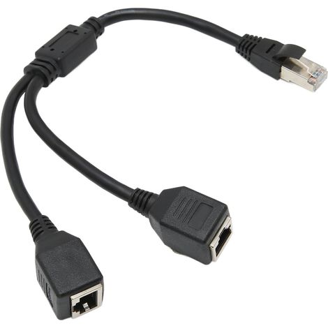 Adaptateur Ethernet RJ45 1 vers 2 Ports - Connexion Stable, Transmission Haute Qualité et Signal Optimal pour Réseau (1/5)