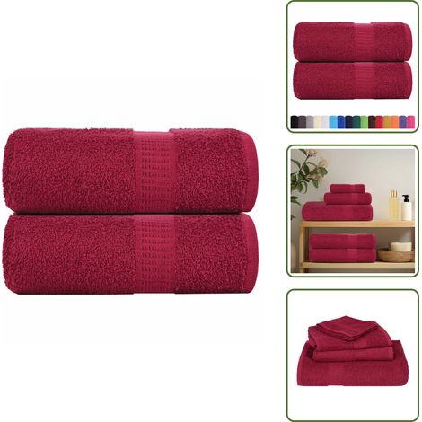 Seiftücher 2 Stk. Bordeauxrot 30x30 cm 360 g/m² 100% Baumwolle - Seiftuch - Seiftücher - Tuch - Tücher (1/5)