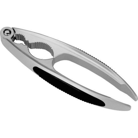 (Silberner) Nussknacker – Silber – Rutschfestes Aluminium – Gummigriff – Tragbar und kompakt (1/4)