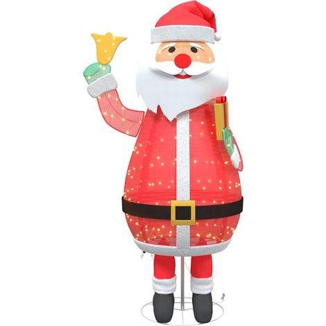 Santa Claus Navideño con 200 LED Cálido 100 x 180 cm tela vidaXL