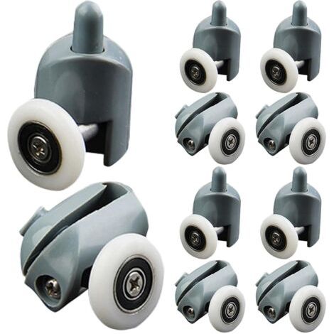 Lot de 20 Roulettes pour Porte de Coulissante en Verre Diamètre 25Mm 10 Roulettes Supérieures et 10 Inférieures Résistantes à L’Eau et à la Corrosion Compatibles Portes de (1/5)