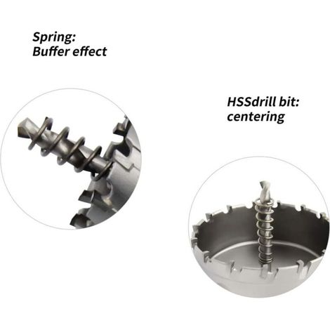 Sega a tazza bimetallica per impieghi gravosi, di livello industriale, con punte in carburo, per il taglio di fori in acciaio inossidabile da 3-1/8" (80 mm). (1/4)