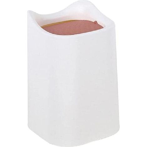 Poubelle de bureau Mini poubelle de bureau à rabat poubelle de stockage dénombrable 12.512.518cm blanc 1 pièce (1/3)