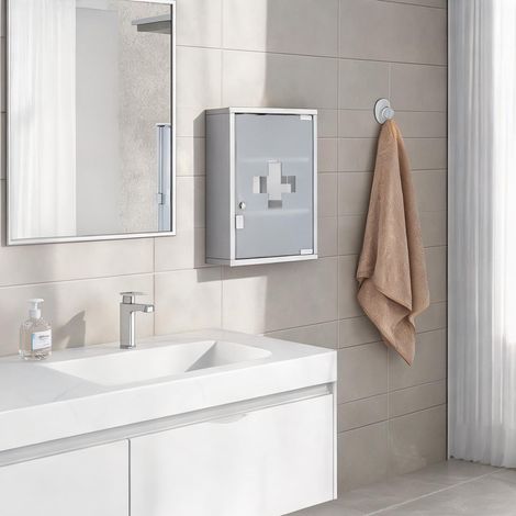 Meuble de salle de bain silber en stahl Glas 30 x 18 x 50 cm (1/5)