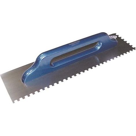 HAROMAC Schweizer Glättekelle L.500mm B.130mm Buchenholzgriff Zahn 10x10mm rostfr.VA