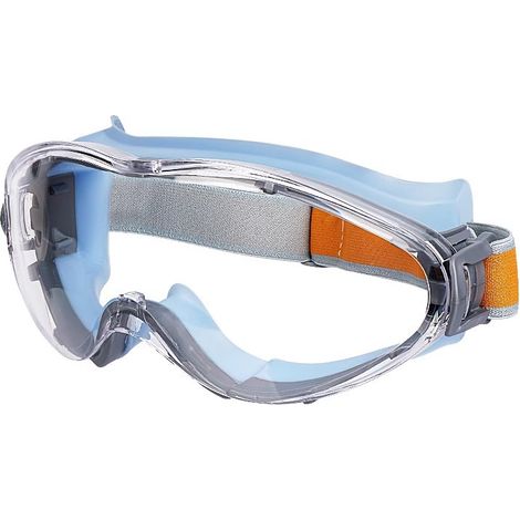Gafas de seguridad para adultos, con lentes transparentes, aptas para pulverización industrial y trabajos científicos (azul). (1/5)