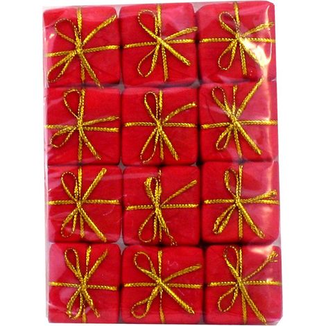 Regalos rojos de 2 cm, 12 unidades. (1/3)