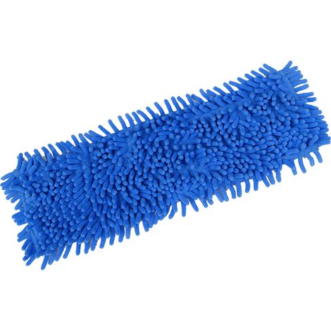 Tête de balai plat en laine réutilisable, ultra absorbante et douce, 40x12cm, pour sols durs et carrelage (1/5)