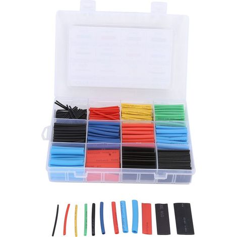 Heat Shrinkable Tube 560-Pièces Kit Professionnel d'Isolation Thermorétractable pour Connexions Électriques et Filaires (1/4)