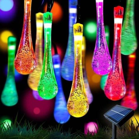 Guirlande Solaire Extérieur Jardin, 100 Led 12M Cristal Boules Lumineuse Solaire Étanche, 8 Modes Guirlande Lumineuse Solaire, Lampes Solaires DéCoration Pour Jardin, Patio, Mariages, Fêtes, Noël (1/5)