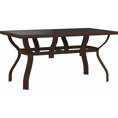 Maison Exclusive - Gartentisch Braun und Schwarz 140x70x70 cm Sta (1/5)
