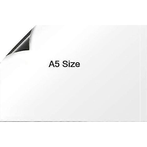 Tableau blanc magnétique autocollant format A5 effaçable à sec et flexible idéal pour la maison le bureau ou l'école - Comprend 3 stylos (1/5)