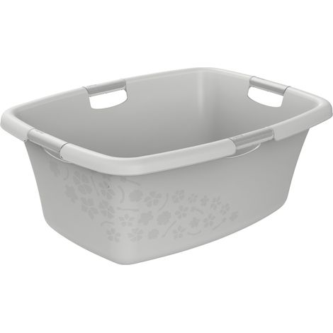 Rotho Wäschewanne Flowers 50 l Wäschekorb Wäschsammler