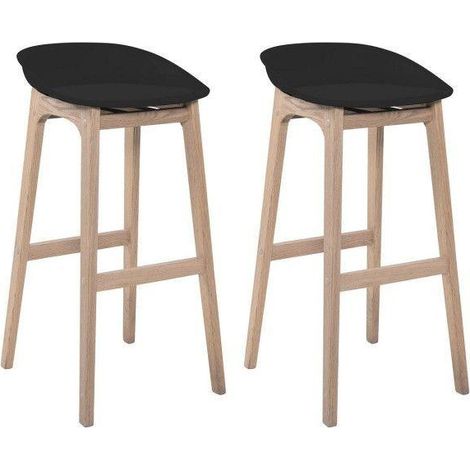 Satz von 65 cm RIVA Barhockern aus Holz (1/5)