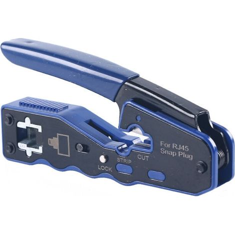 GJ670BL RJ45 Pince à Sertir Outil Sertissage RJ45 Pince Sertir Traverser Pour Réseau Ethernet RJ45 Cat6a Cat6 Cat5e (1/5)