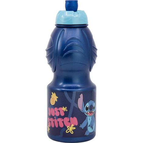 Borraccia Originale Disney Stitch per bambini da 400 ML senza BPA, con tappo antigoccia, fascia antiscivolo e forma ergonomica (1/2)