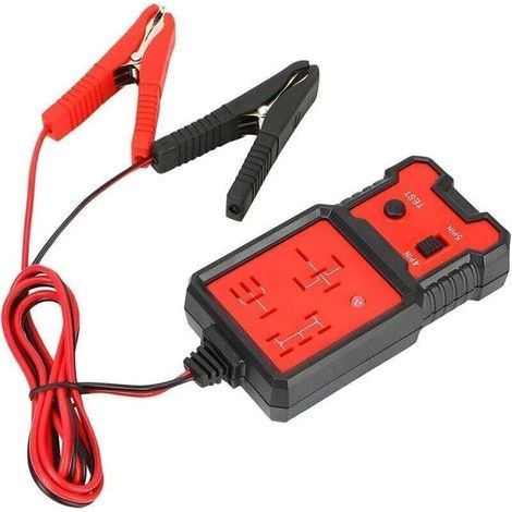 Testeur de Relais Électronique Automobile 12V, Outil Test Testeur Relais pour Batterie, Auto Relais Outil de Diagnostic, Voiture Batterie Checker avec Clips, Résistant Chaleur Portable,de (1/4)