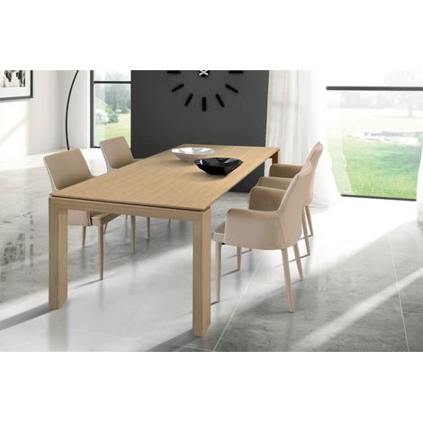ARTHUR - tavolo da pranzo moderno allungabile in legno (1/2)