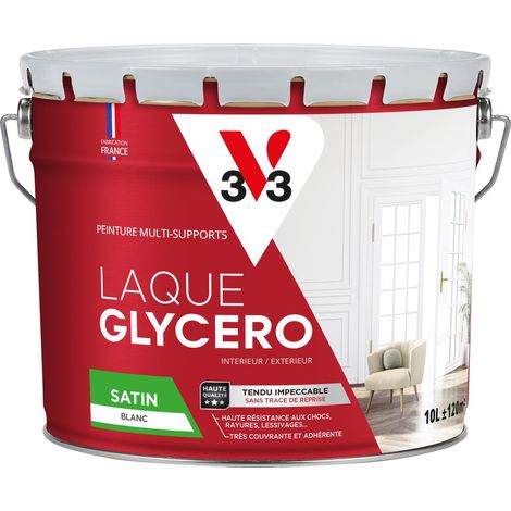 Peinture intérieur Laque Glycéro V33 Blanc Satin 10L (1/5)