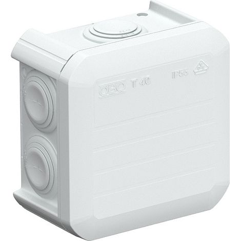 CAJA DERIVACION T40 90x90x52 CON CONO ENTRADA POLIPROPILENO LIBRE DE HALOGENOS G OBO-BETTERMANN 2007045