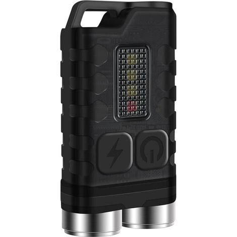 Mini-Taschenlampe mit Akku – 900 Lumen, UV/Blau/Rot, magnetischer Schlüsselanhänger, 10 Modi, USB-C, IP65 (1/5)