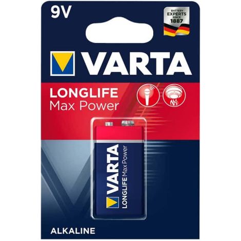 Varta LL MAX PP3 9V Batteria alcalina Microfono Sensore di CO Cubo