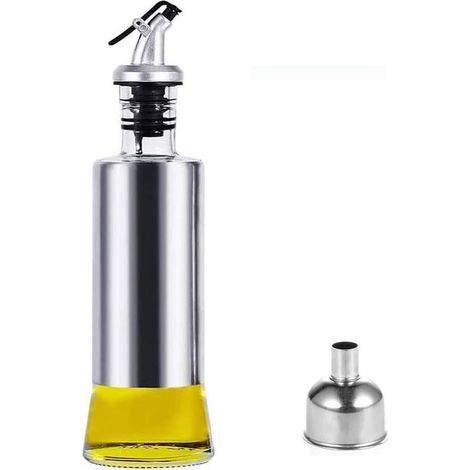 Bouteille distributrice d'huile et vinaigre en verre, anti-fuite, pour cuisine et barbecue – DELKEVIC