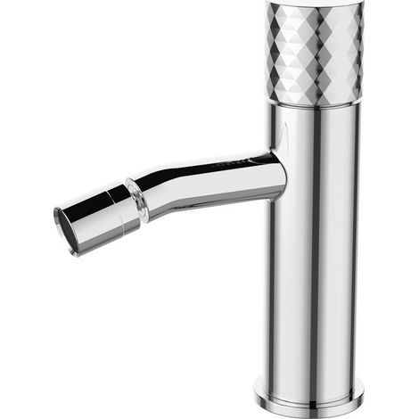 Miscelatore bidet finitura cromo con maniglia trama diamantata  BRASS kamalu