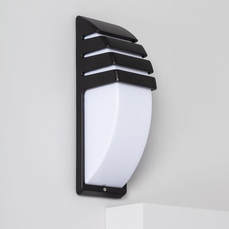 Wandleuchte Aussen Aluminium Titus Grid Schwarz