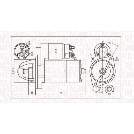 Démarreur MAGNETI MARELLI 063721202010 MERCEDES-BENZ 41516301 41516701 41517101