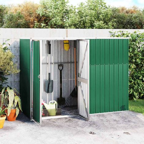 Abri de jardin à outils Cabane de jardin - Vert 225x89x161 cm Acier galvanisé BV514033 - BonneVie (1/5)