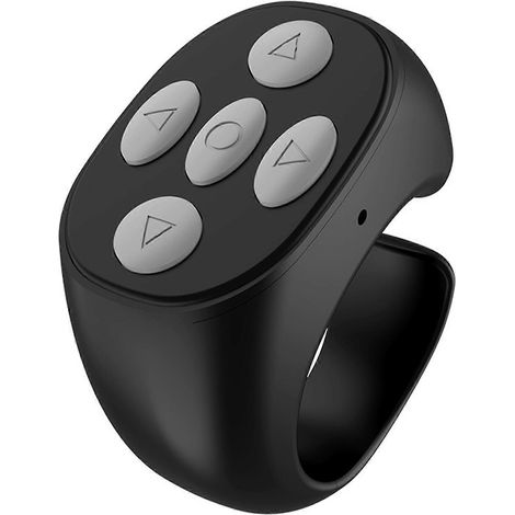 Télécommande sans fil Bluetooth multifonction portable avec tourne-pages intelligent pour regarder des vidéos (noir) (1/5)