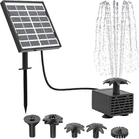 Kit de pompe à eau solaire extérieure pour fontaine 1,5 W avec panneau flottant (1/5)