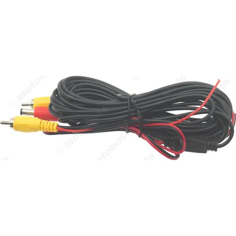 Câble vidéo de recul de 6 mètres, câble d'alimentation, adaptateur de câble vidéo pour interface AV intégrée pour voiture (1/4)