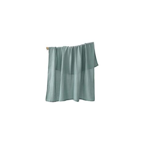 Couverture d’emmaillotage bébé en coton bambou, couleur vert clair, 120 × 110 cm, usage quotidien (1/3)