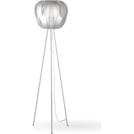 Piantana Moderna 3 Piediqueen Polilux ® Argento E Metallo 1 Luce E27 (1/2)