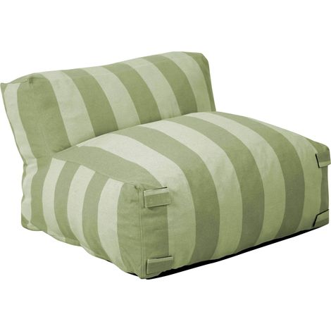 Fauteuil de jardin rayé pour canapé modulable vert cactus - Mixi (1/5)